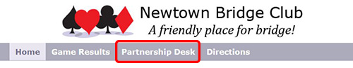 Use the Partnership Desk to tell others you are avaiilable to play bridge